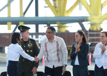 Acompaña Américo Villarreal a Claudia Sheinbaum en conmemoración de la Expropiación Petrolera