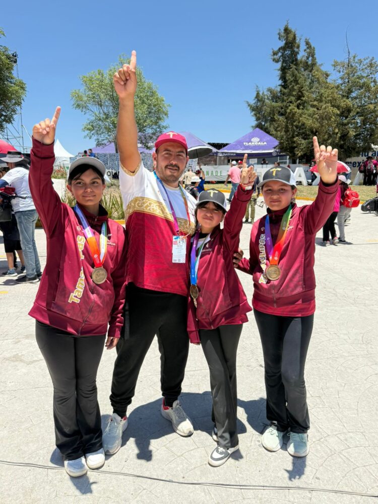 Tamaulipas “se llena” de oro en el tiro con arco femenil de la Olimpiada Nacional
