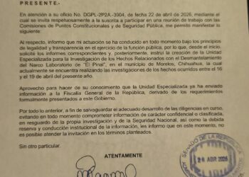 Se abstiene Maru de asistir al senado.